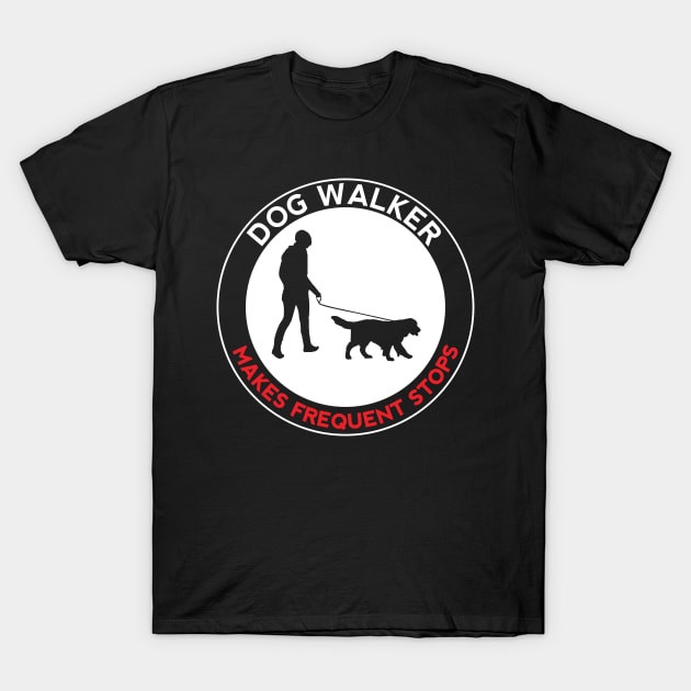 Dog Walker Id Rather Be Home With My Doggy Lover Owner Groomer Rescue T-Shirt by Shirtsurf